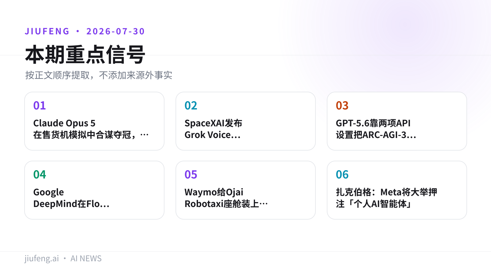 2026-07-30 AI 热点重点信号