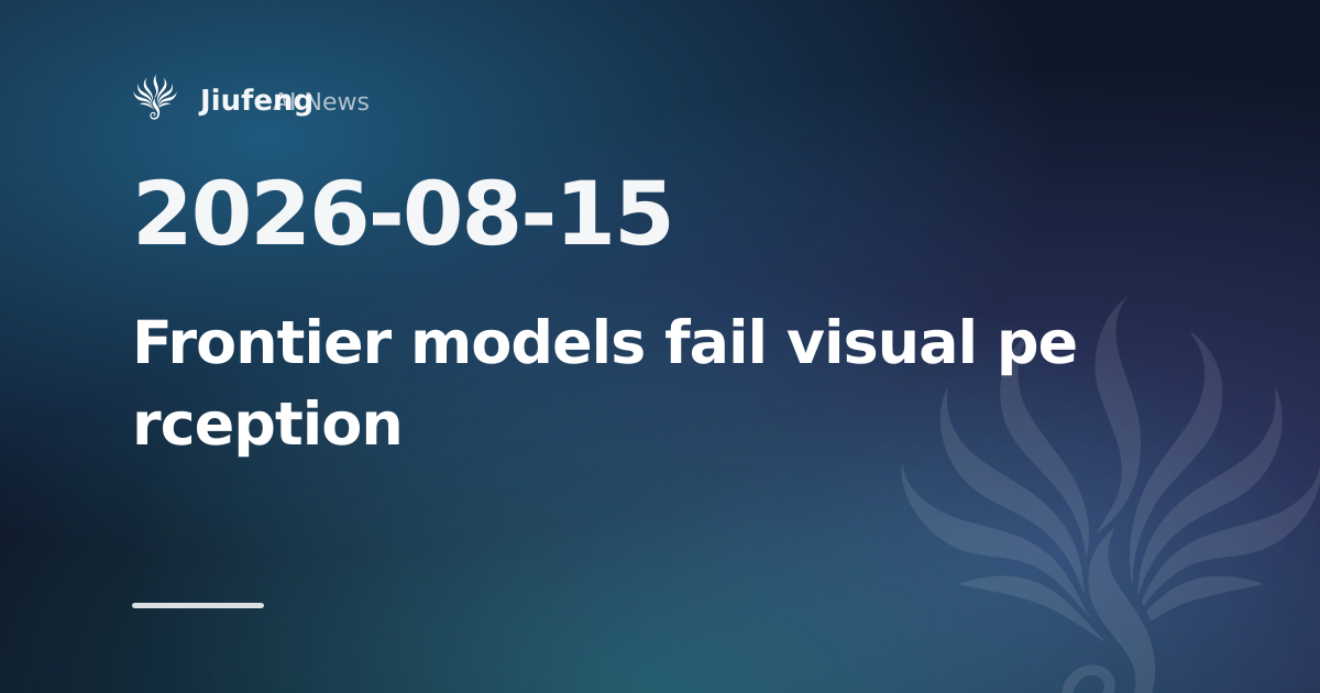 No frontier AI model tops 60% at visual perception