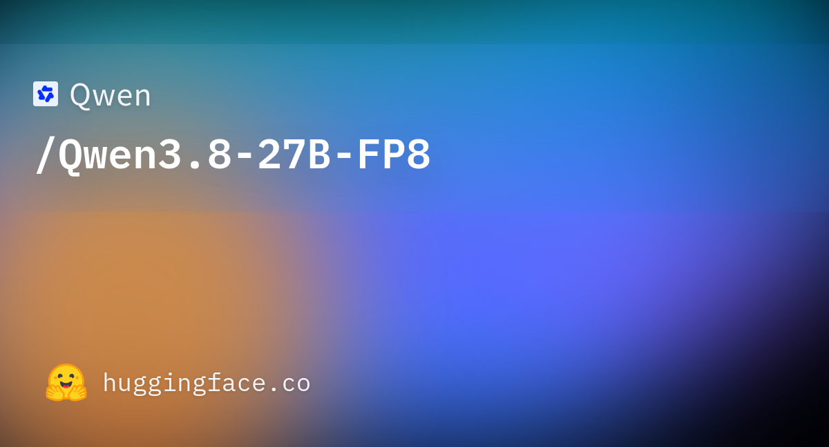 Qwen/Qwen3.8-27B-FP8 · Hugging Face
