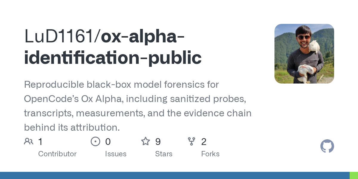 ox-alpha-identification-public/investigations/independent-verification/REPORT.md at main · LuD1161/ox-alpha-identification-public