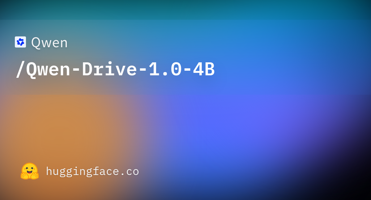Qwen/Qwen-Drive-1.0-4B · Hugging Face