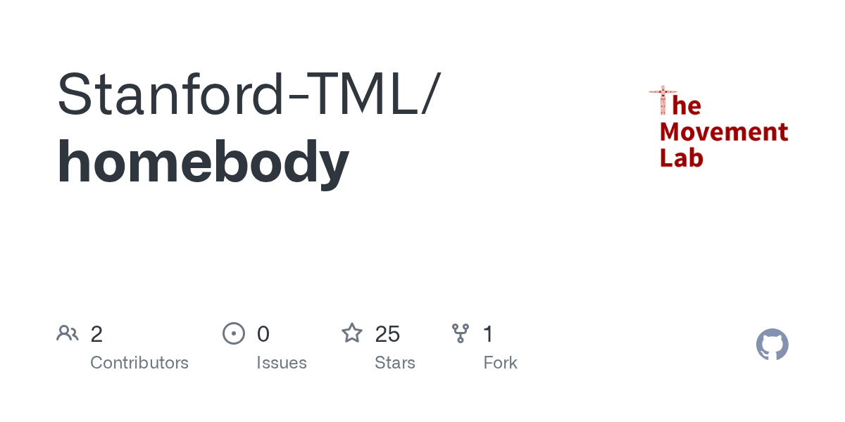 GitHub - Stanford-TML/homebody