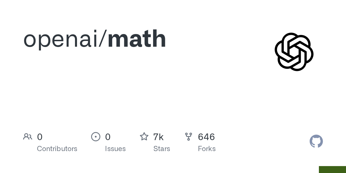 GitHub - openai/math