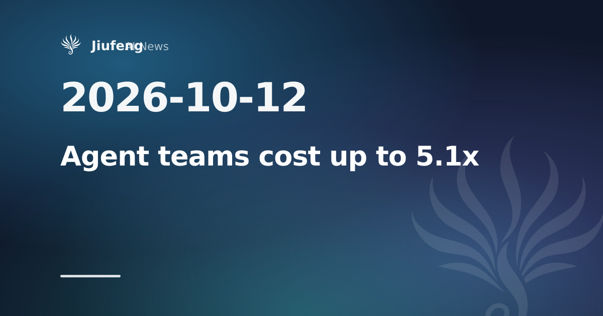 Agent teams cost up to 5.1x more for Opus 5.5 and GPT-6 Sol