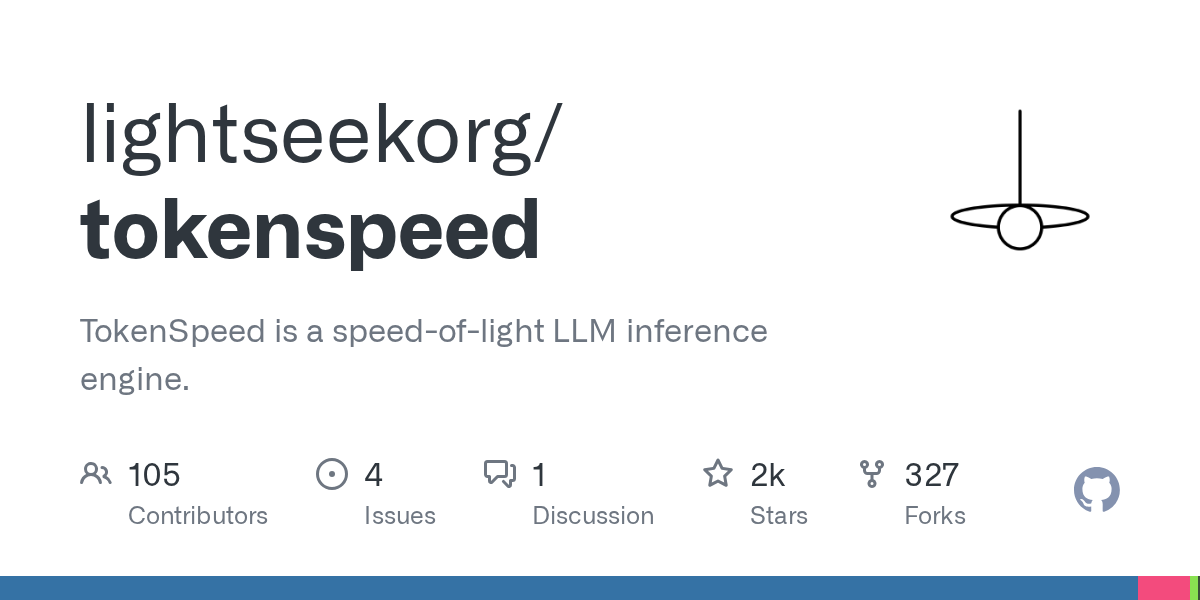 GitHub - lightseekorg/tokenspeed: TokenSpeed is a speed-of-light LLM inference engine.