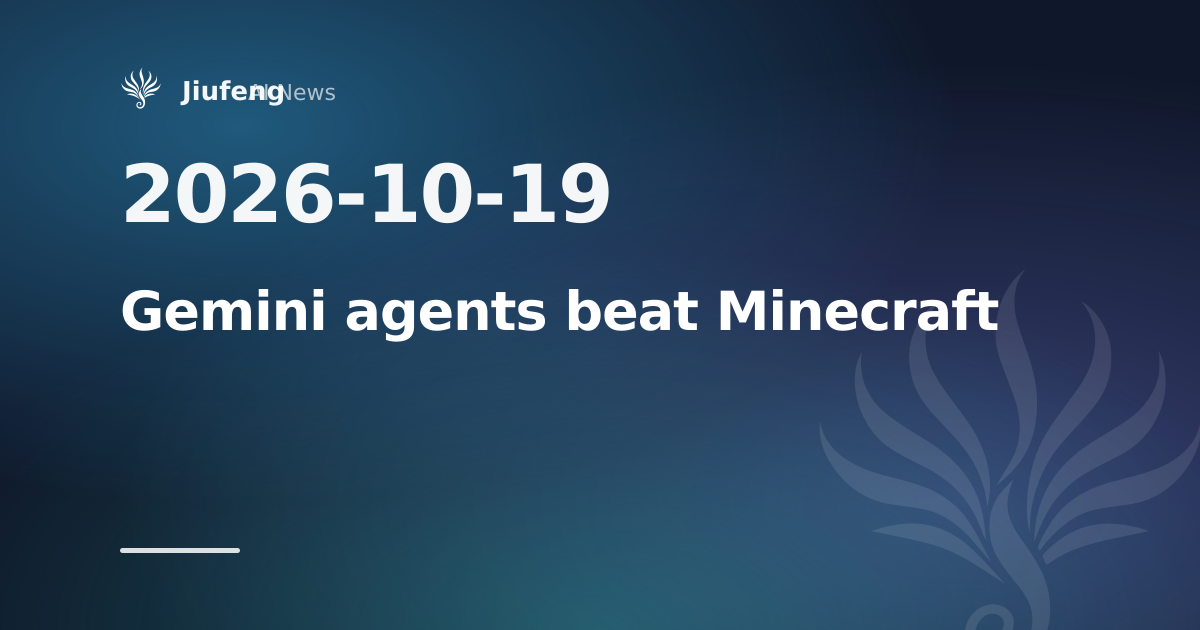 Four Gemini 4 Argon agents beat Minecraft without human help