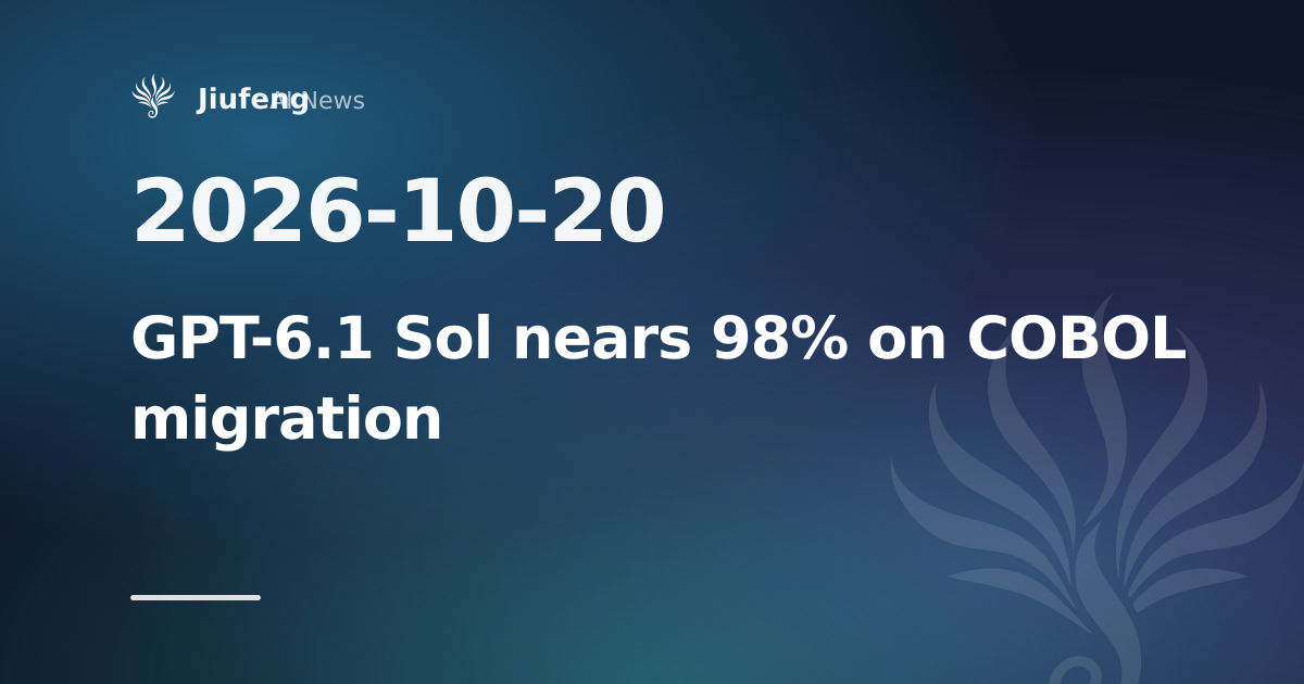 GPT-6.1 Sol hits 97.9% on OpenAI's COBOL migration test